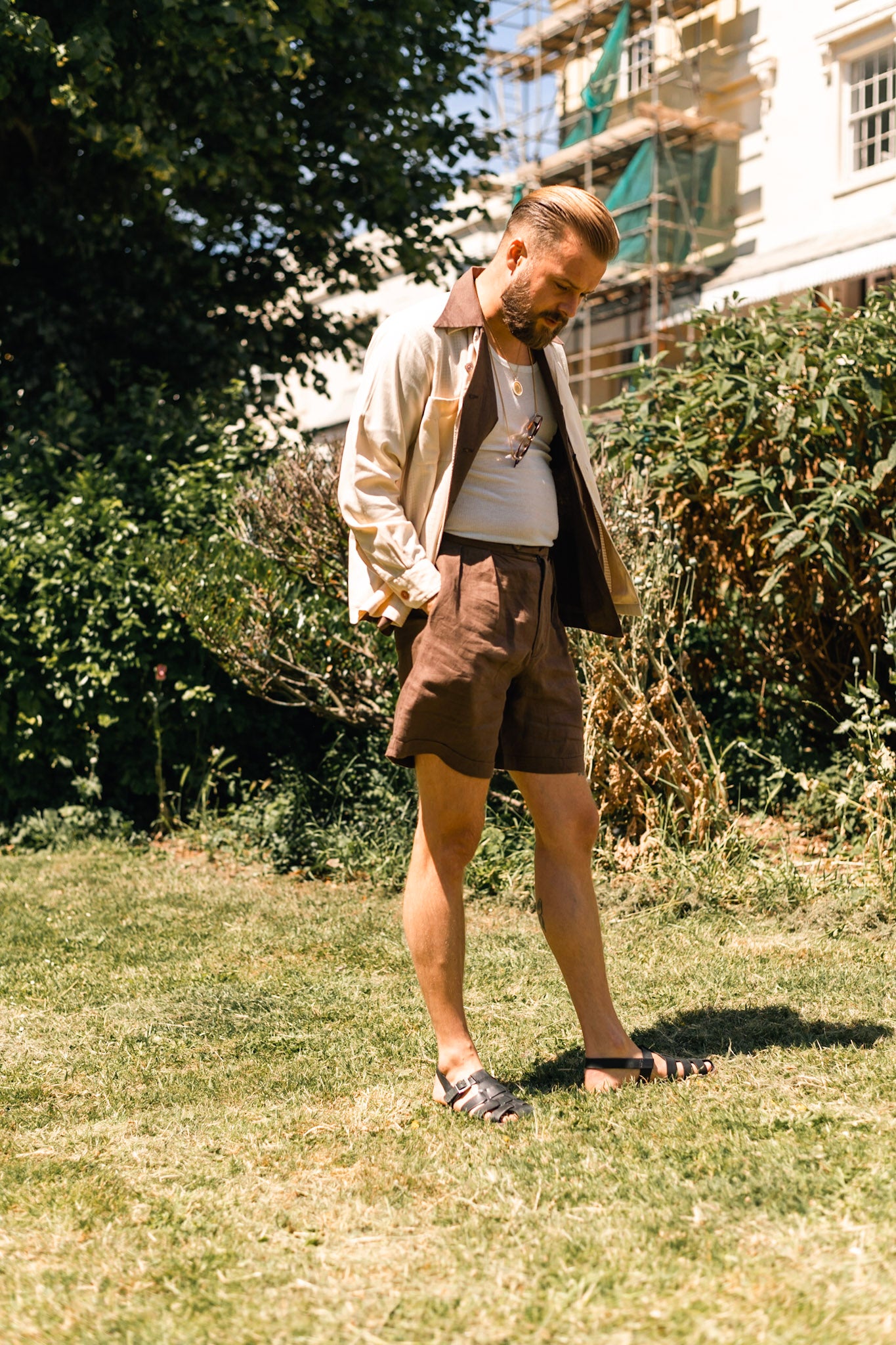 Sandlewood Pleated Shorts