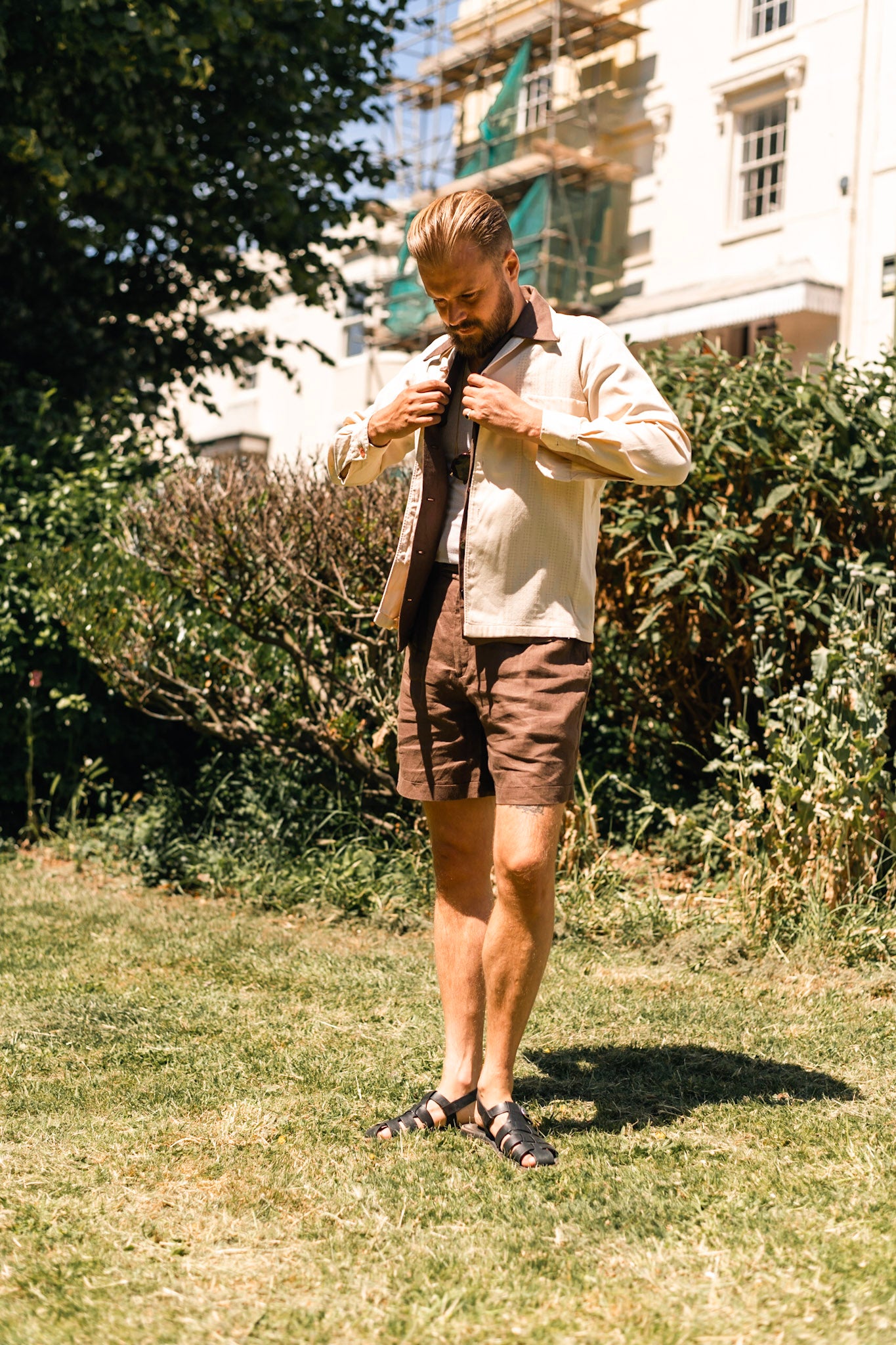 Sandlewood Pleated Shorts