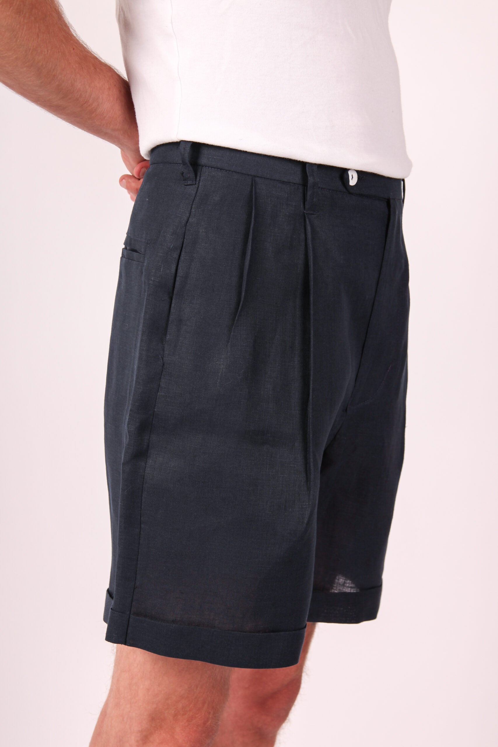 Royal Navy Pleated Shorts