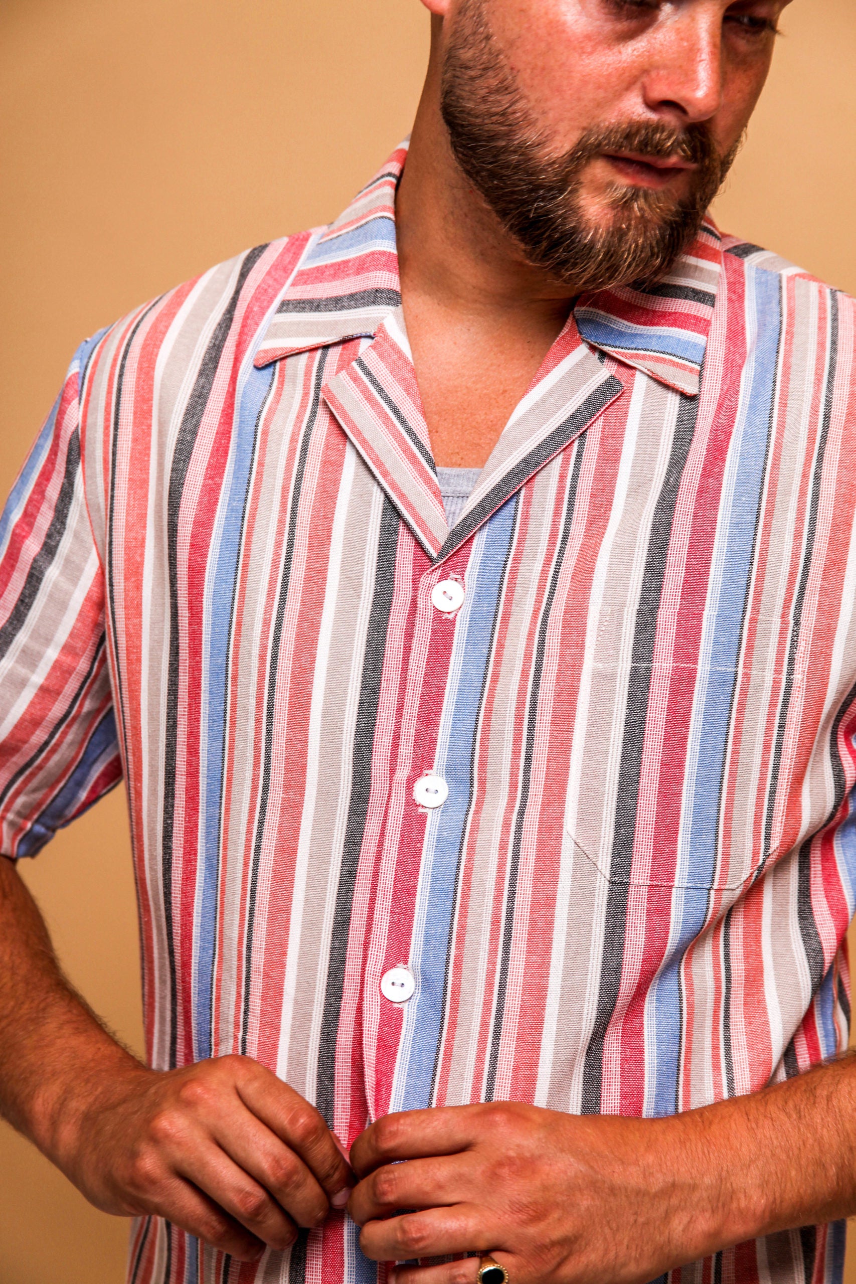 Lotto Pinstripe Cuban Collar #1