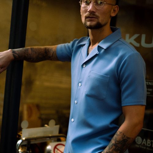 men's cuban collar shirt uk